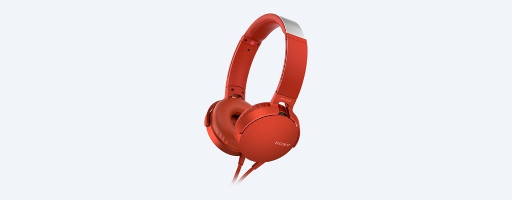 Auricular Sony Mdr Xb550ap Microfono Rojo